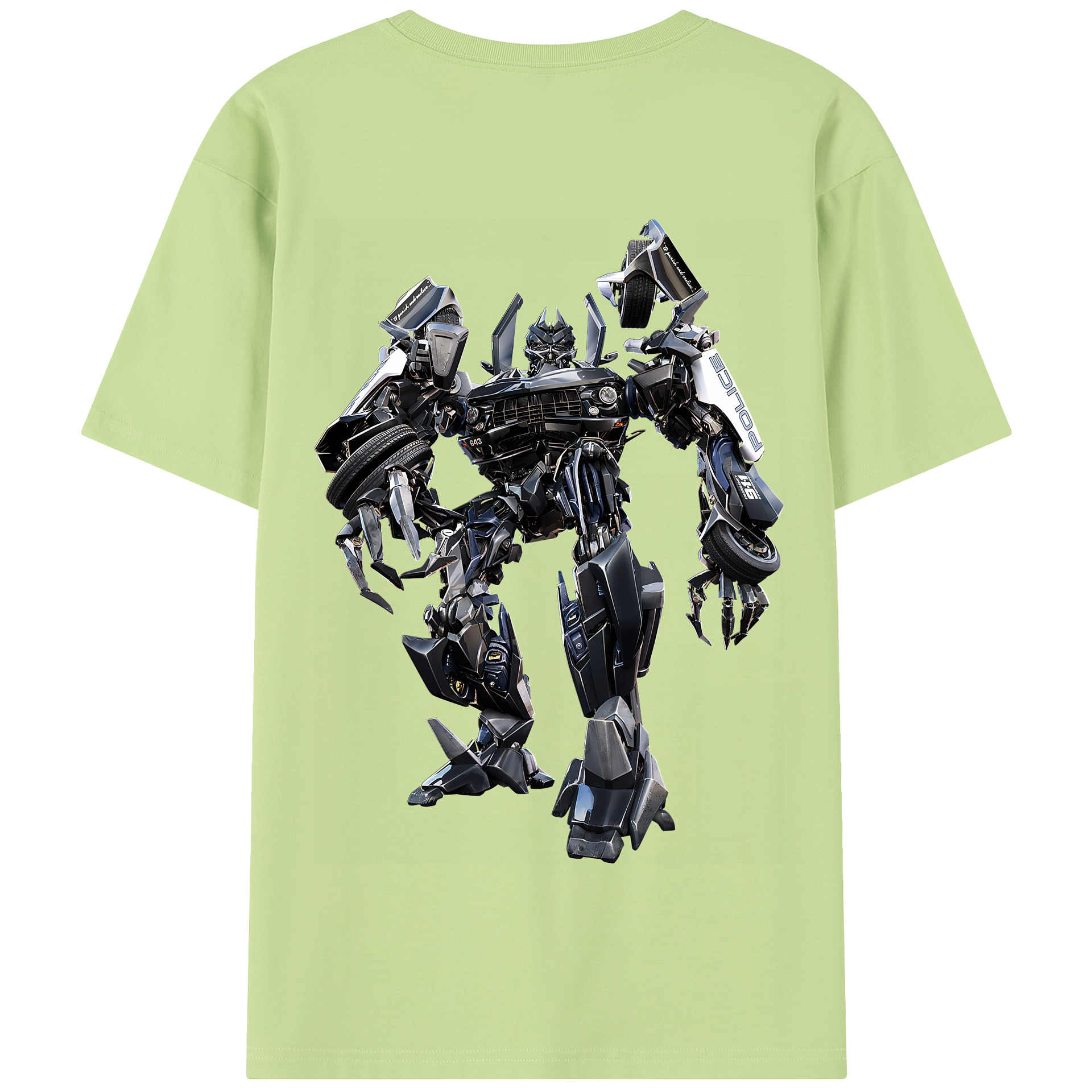 （画像用） Transformers トランスフォーマー 綿100％半袖Tシャツ（背面プリント）